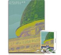 Dôme de Jérusalem, Palestine - Puzzle de 1000 pièces pour Adultes - Jeu de réflexion et de création - Idée Cadeau mémorable et touchant - Dimensions:50x75cm