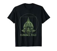 Dôme de la cathédrale de Florence IL Duomo Croquis Vintage Italie T-Shirt