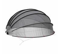 Dôme de Piscine, Dôme de Protection Tente Abri de Piscine Hors Sol Noir 592 x 590 x 275 cm