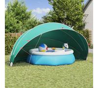 vidaXL Dôme de piscine pliable 546×516×250 cm Vert Polyester PU résistant à l'eau