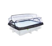 Exit Toys Eco Pool Dome ECO 7X5ft/220X150cm/87-59, Transparent, Pliable, Convient aux piscines rectangulaires 210X140-220X150cm, Sangle de Fixation Incluse