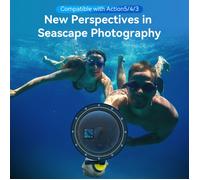 Dôme de plongée pour DJI Action 5 Pro 4 3 - TELESIN - Boîtier étanche avec poignée de déclenchement flottante