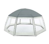 Bestway – Dôme de protection pour piscine hors sol ronde – KENYATO 58612 – 600×295 cm – Gris