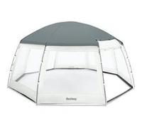 Bestway – Dôme de protection pour piscine hors sol ronde – KENYATO 58612 – 600×295 cm – Gris