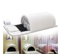Dôme De Sauna Infrarouge Lointain,Capsule De Sauna Personnelle à Couverture Complète à 360 Degrés Avec Oreiller,Sauna Professionnel Avec Tapis Infrarouge Avec Pierres De Tourmaline Et Germanium,White