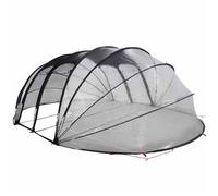Dôme de tente de piscine - vidaXL - 538x440x204 cm - Transparent - PVC - Imperméable - Résistant aux UV - Portes zippées