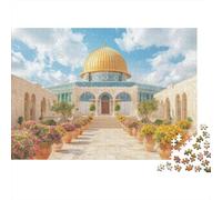 Dôme doré 1000 PC Carton DIY Architecture Moyen-Orient Puzzle, Entraînement Concentration Adolescents, Soulagement Stress & Loisirs Après L'école 70x50cm/1000pcs