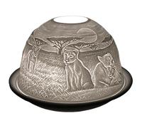 Cello Photophore en porcelaine - Design du Roi Lion 3D avec projection d'images pour bougies chauffe-plat parfumées non parfumées et bougeoir LED pour homme et femme, décoration animale pour la