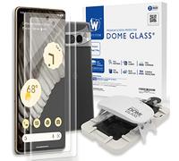 Dome Glass [2PACK+UV Lamp] Whitestone Protecteur d'écran pour Google Pixel 7 PRO (2022), écran en verre trempé intégral avec technologie de dispersion liquide, 2 pièces, blanc
