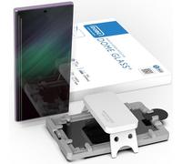 DOME GLASS[Sans bulle, sans glissement Protecteur d'écran Whitestone pour Samsung Galaxy S23 Ultra, Bouclier en verre trempé avec écran de dispersion liquide - Deux packs - lampe UV