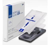 DOME GLASS Whitestone EA Glass Lot de 2 films protecteurs d'écran compatibles avec Galaxy S24 [Kit d'installation facile, verre trempé 9H]