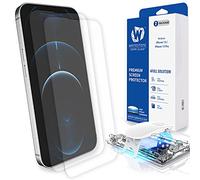 DOME GLASS Whitestone Lot de 2 films protecteurs d'écran pour iPhone 13/13 Pro (6,1"), protection complète en verre trempé avec technologie de dispersion de liquide, kit facile à installer, protection