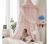 Dôme Moustiquaire de Lit Enfants Ciel de Lit Fille Princesse Lit à Baldaquin,Élégant Auvent de Lit pour Enfants Rideau de Lit Suspendu Moustiquaire Décoration pour Chambre Bébé ou Enfant Couleur B