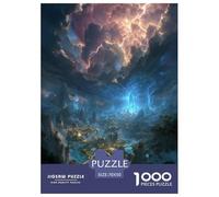 Dôme Nuage Éclair Pourpre Puzzles Jeu De Puzzle Activités Familiales Stimulantes 1000 Pieces Sanctuaire de Cristal Puzzles Classiques Qualité Premium pour Adultes 70x50cm/1000pcs