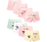 Domee Boxer Culotte Shorty sous-vêtements Coton Fille Lot de 8 Chat et Lapin 9-10 Ans (Taille du Fabricant 2XL)