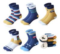 Domee Chaussettes Hiver Chaude Coton Épaisse Éponge Garçon Lot de 5 Feux de Circulation 29-30 (Taille du Fabricant XL)