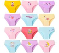 Domee Culotte Coton sous-vêtement Slip Animal Imprimé Fille Lot de 12 Chat Flamant 6-8 Ans (Taille Fabricant L)