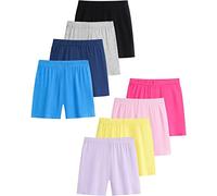 Domee Shorts Cycliste Legging Court sous Robe Fille Lot de 8 Couleur Unie Classique 10-11 Ans (Fabricant Taille 170)
