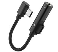 DOMELA Câble Audio, câble d'instrument, USB Type C vers Jack 3,5 mm TypeC Audio Splitter Câble Casque Casque Aux 3.5 Adaptateur Chargeur USB-c (Couleur : Rouge) (Color : Schwarz)
