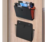 Domemit Rangement Camping Car Organisateur Suspendu avec Auto-adhésif, 34 x 29 x 14cm Pliable Vide Poche Mural Caravane Accessoires pour Chambre à Coucher, Bureau, Table de Chevet Lot de 2