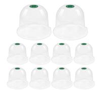 Dômes Humidité Pour Plantes - 18x18x16cm Cloche De Jardin PP Transparent, 10pcs Dôme De Serre | Dôme De Plantes De Reproduction, Protection De Semis Réglable, Couverture Anti-Escargots, Aide à La