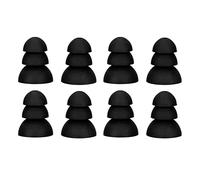 Dômes Pour Aides Auditives En Silicone Pour Aides Auditives, 8pcs Petits Embouts D'oreille Pour Aides Auditives Proches 3 Couches Souples De Remplacement BTE ITE Prothèses Auditives (Noir)
