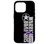 Domestic Violence Survivor Ruban de Sensibilisation aux violences Violet Coque pour iPhone 16 Pro