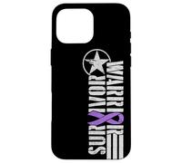 Domestic Violence Survivor Ruban de Sensibilisation aux violences Violet Coque pour iPhone 16 Pro Max