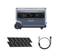 Domestique Solaire RUNHOOD ¿ 2,4 kWh + 400 W MPPT ¿ Énergie Verte Plug & Play pour Balcon ou Terrasse