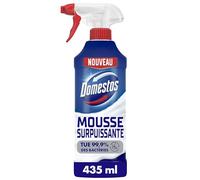 Domestos Spray nettoyant WC et salle de bain - Mousse surpuissante - désinfecte les endroits les plus difficiles d'accès - 435ml