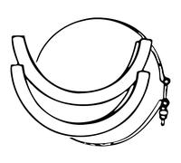 Dometic 385310048 Kit de serrage et bande pour WC série 140 - os