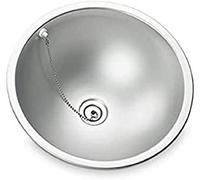 DOMETIC CE02-B325-I Évier Rond - Évier encastrable en inox pour camping-car & caravane - Compact, robuste et facile à nettoyer - Idéal pour cuisines mobiles
