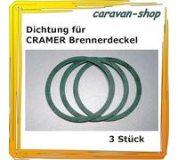 Dometic Lot de 3 joints pour cuisinière à gaz Cramer 1,5 mm d'épaisseur