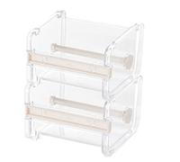 Lot de 2 dévidoirs de ruban adhésif Washi - Organiseur de rouleau de ruban adhésif - Pour le bureau - Beige