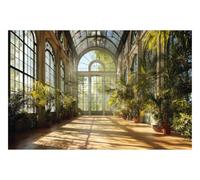 DOMEVISTA Papier Peint Intissé Palmiers Jardin Soleil 450 x 280 cm | Grandes ouvertures, feuillage dense, tons chauds et sérénité naturelle; Fabriqué en Allemagne; colle incluse.