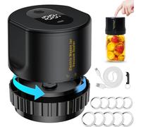 Domigard Scelleur Sous Vide pour Mason Jar pour Bocal Mason à Large Ouverture et à Ouverture Normale, avec 10 Couvercles Hermétique pour Aliments en Conserve, Stockage Des Aliments