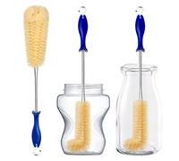Domii.Home Goupillon de nettoyage à long manche et crochet, 40 cm, prise en main ergonomique, pour nettoyage des bouteilles d’eau