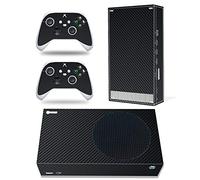 DOMILINA Autocollant en vinyle pour console et manettes Microsoft Xbox Series S Noir fibre de carbone