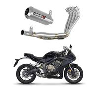 DOMINATOR Ligne complète d'échappement Collecteur Silencieux GP compatible avec CBR 650 R 2019-2023
