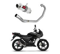 DOMINATOR Ligne complète d'échappement Collecteur Silencieux GP1 compatible avec CBF 125 2009-2014