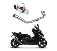 DOMINATOR Ligne complète d'échappement Collecteur Silencieux GP1 compatible avec T-MAX 500 2008-2011