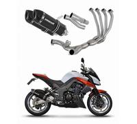 DOMINATOR Ligne complète d'échappement Collecteur Silencieux HP1 NOIR compatible avec Z1000 2010-2013