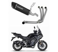 DOMINATOR Ligne complète d'échappement Collecteur Silencieux HP6 NOIR compatible avec Tracer 9 / GT 2025