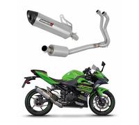 DOMINATOR Ligne complète d'échappement Collecteur Silencieux HP8 compatible avec NINJA 400 2018-2023