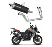 DOMINATOR Ligne complète d'échappement Collecteur Silencieux P7 NOIR compatible avec TRK 702 / TRK 702X 2023-2024