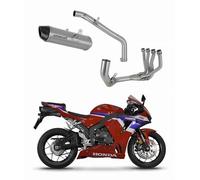 DOMINATOR Ligne complète d'échappement Collecteur Silencieux Titane HP2 compatible avec CBR 600RR 2013-2025
