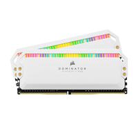 Corsair Mémoire de Bureau Dominator Platinum RGB 32 Go (2x16 Go) DDR4 3200 (PC4-25600) C16 1,35 V - Blanche