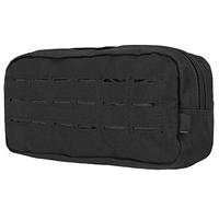 Dominator Sac banane horizontal Molle Laser Cut Militaire Sacoche de ceinture étanche en nylon pour homme Pour camping, randonnée, chasse, survie Noir
