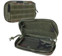Dominator Urban Combat Pochette tactique horizontale pour smartphone de 7" max. Sac banane MOLLE EDC Sac banane pour camping, randonnée, voyage, camouflage forestier WZ.93, Wz.93, Taille unique