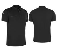 DOMINATOR URBAN COMBAT Polo à Manches Courtes pour Hommes Army Tshirt Séchage Rapide Respirant Patte de Boutonnage Polo, avec Panneau Velcro, Rip-Stop Noir M